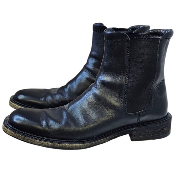 Gucci Mens Chelsea Leather Boots, Black, Slip On, Fall, Quiet Luxury, Size 9 D - Picture 2 of 14